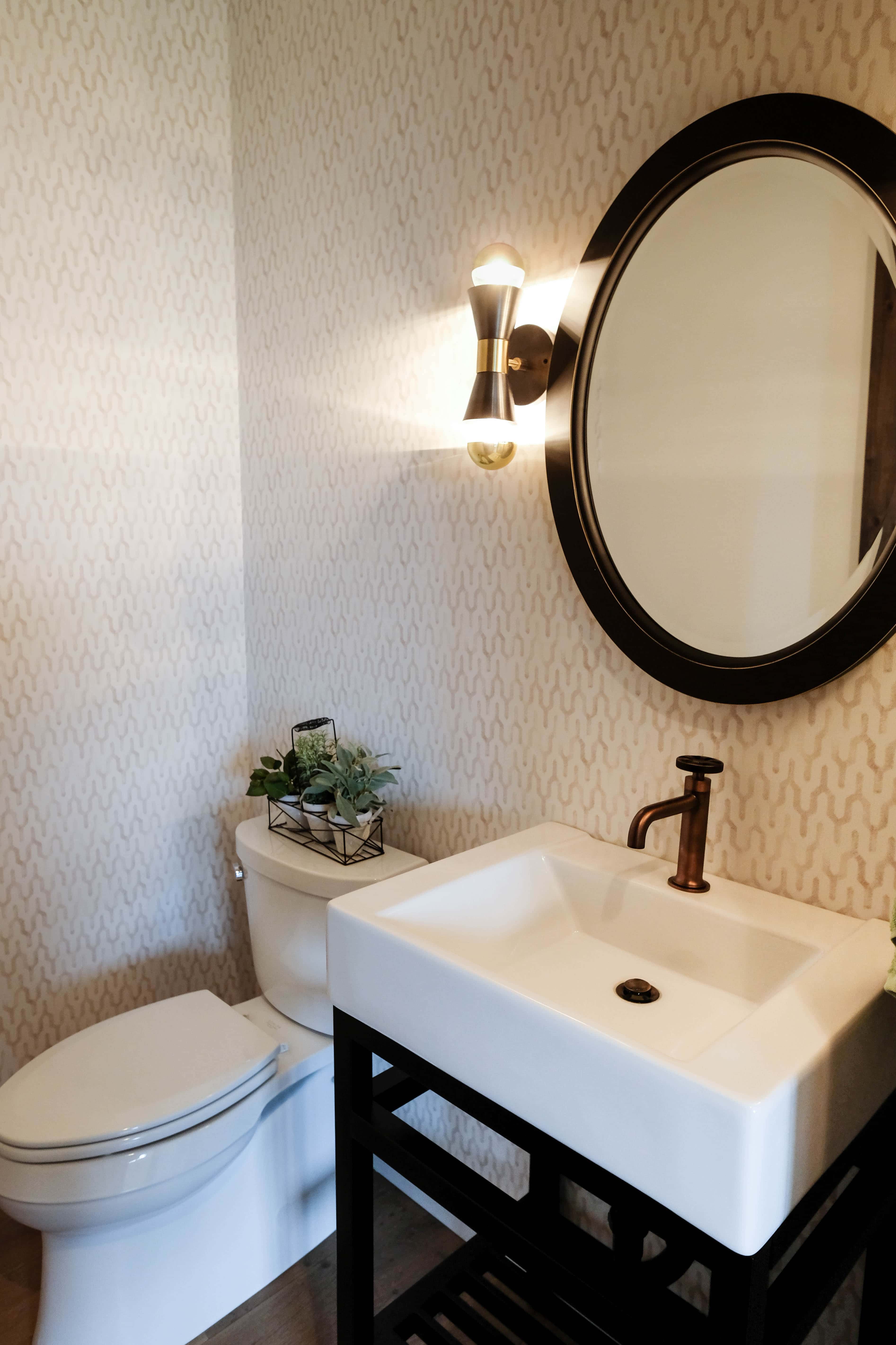 Parade of Homes half bath with walpaper