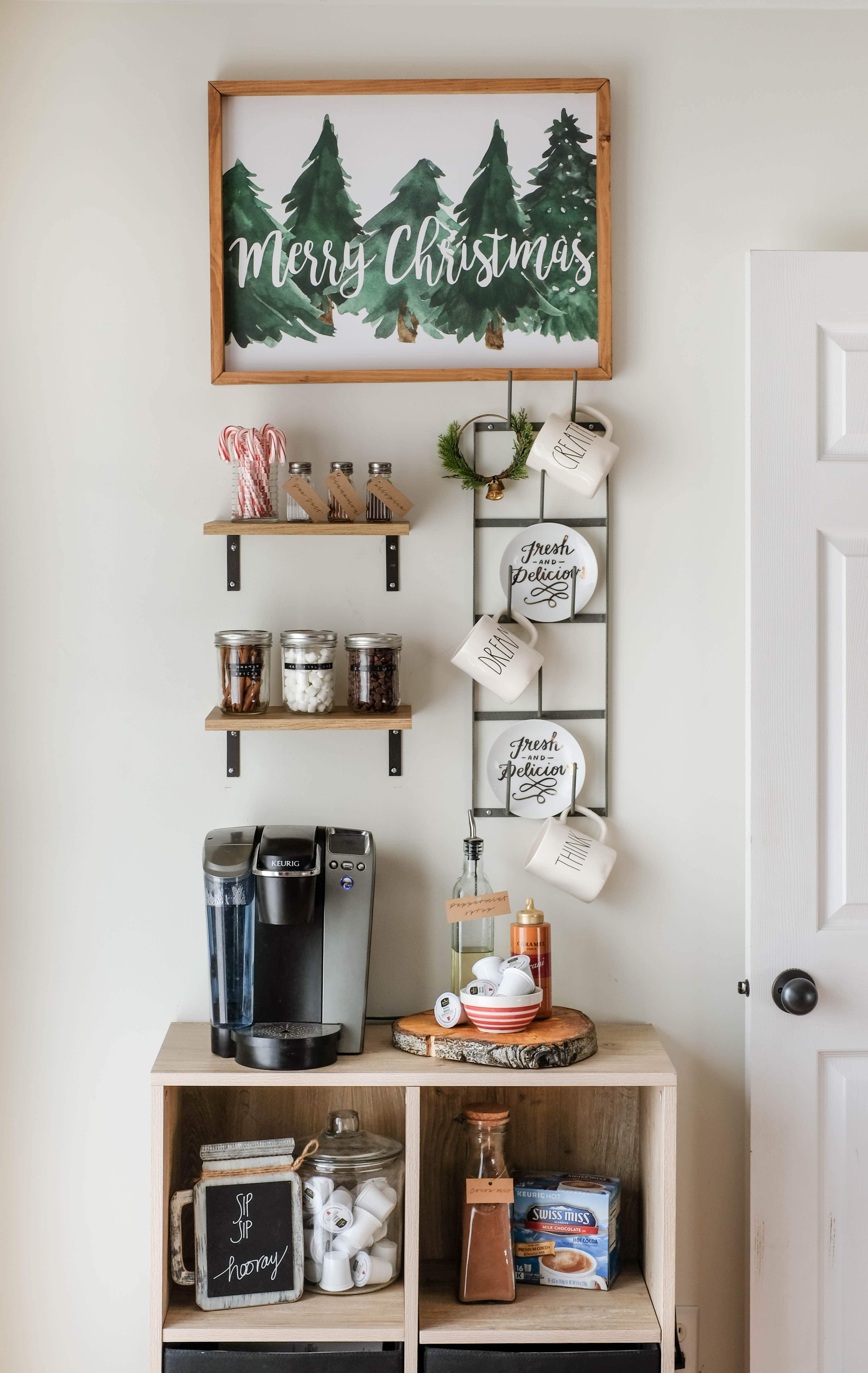 DIY Coffee and hot cocoa bar