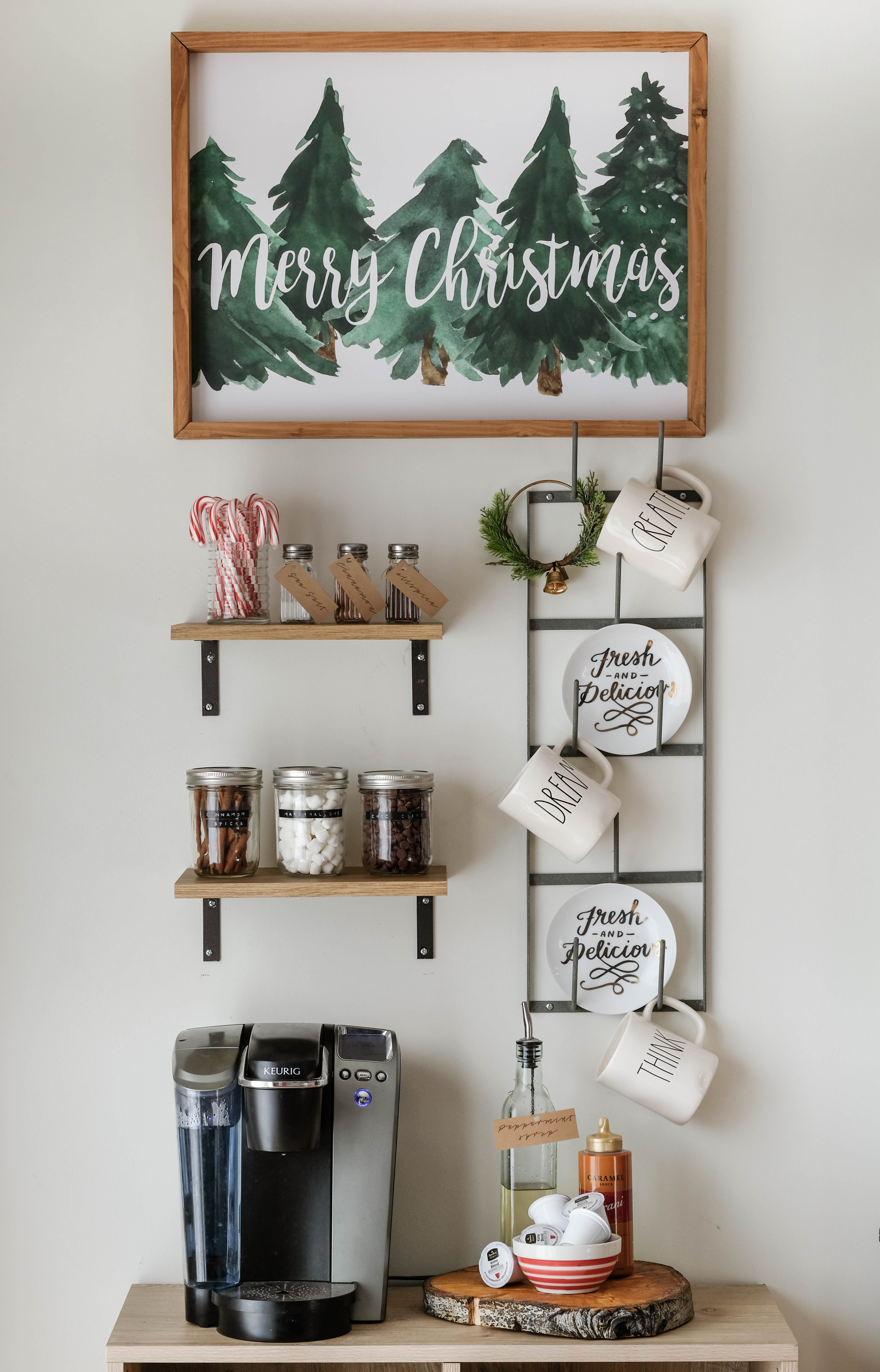 DIY coffee bar and hot cocoa bar