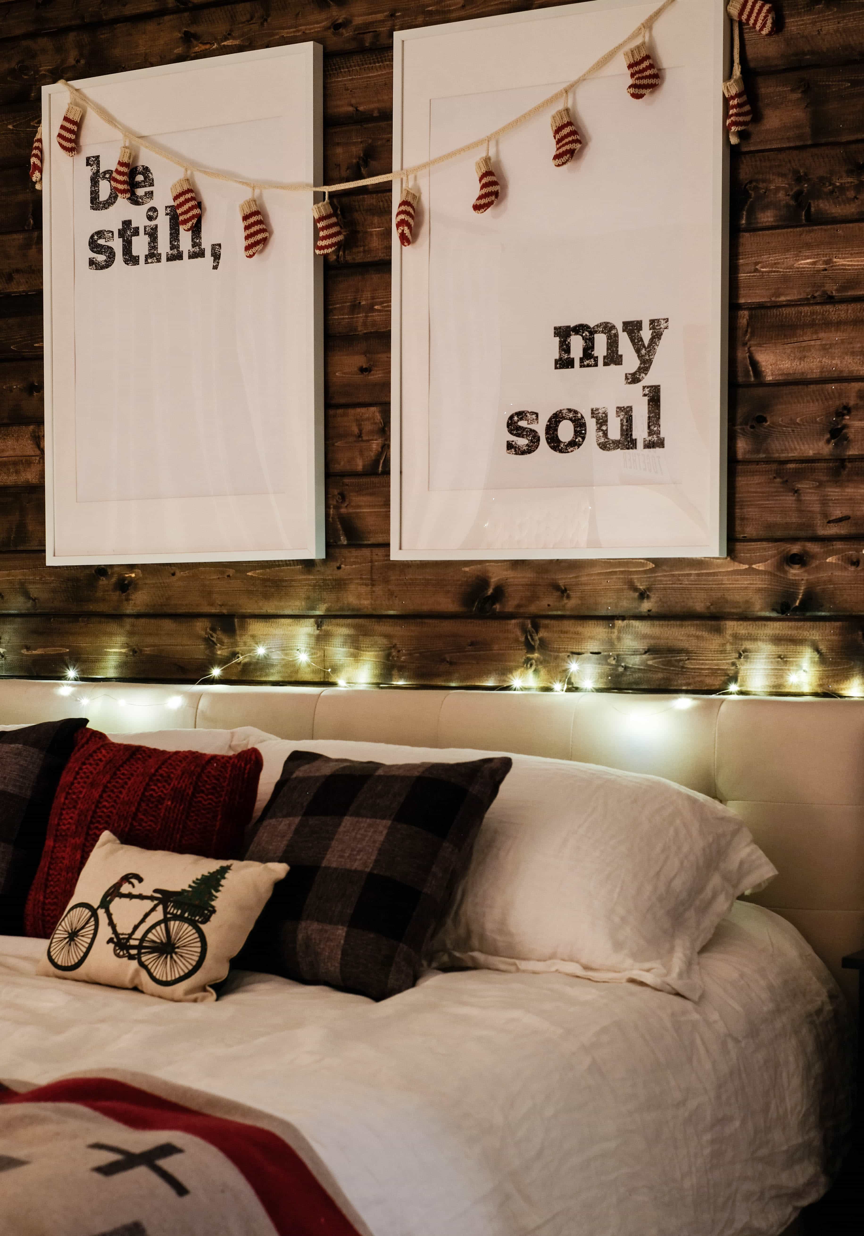 Christmas Lights Tour I Cozy, Christmas Bedroom Interiors