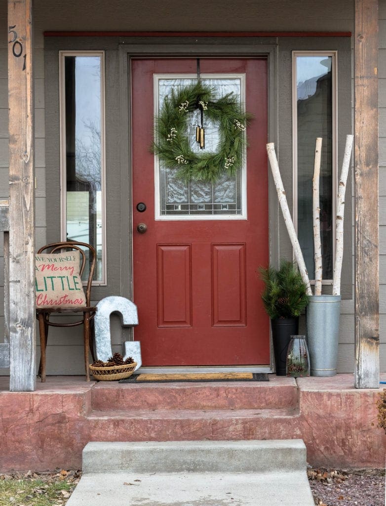 Christmas front porch decor