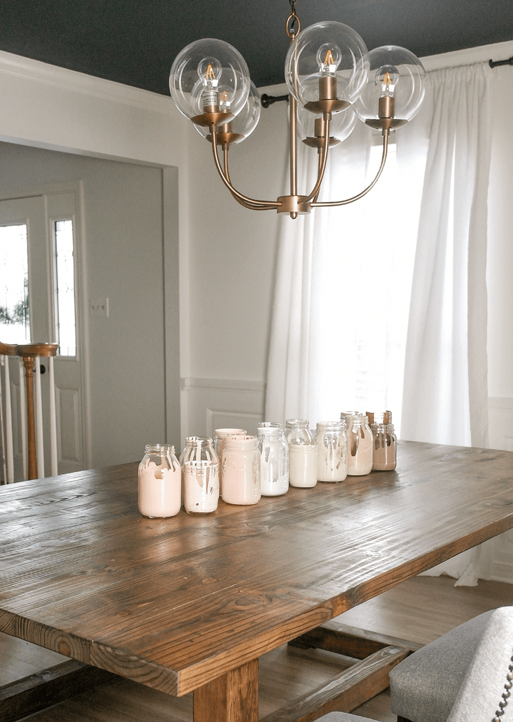 DIY Painted Jars | See how to recreate this Anthropologie inspired DIY with this simple tutorial | Valentine's Day Decor | Centerpiece Ideas