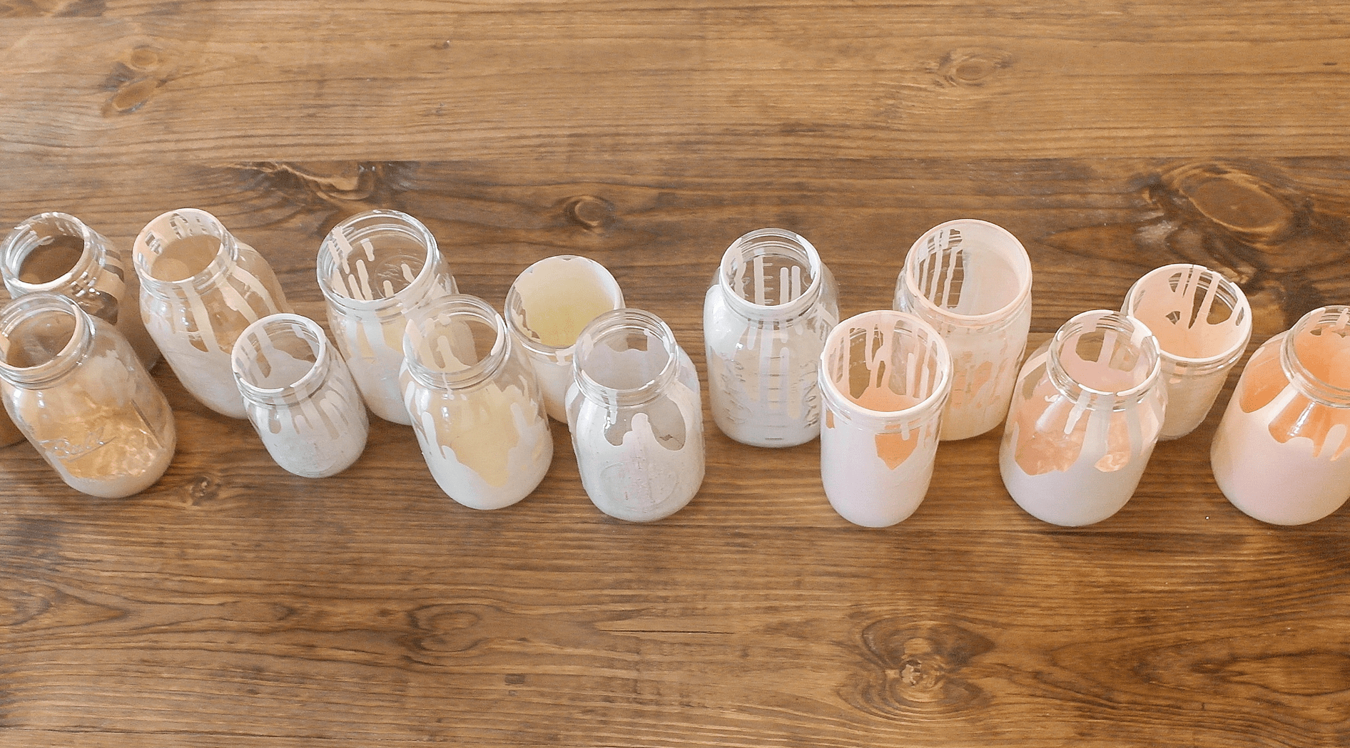 DIY Painted Jars | See how to recreate this Anthropologie inspired DIY with this simple tutorial | Valentine's Day Decor | Centerpiece Ideas