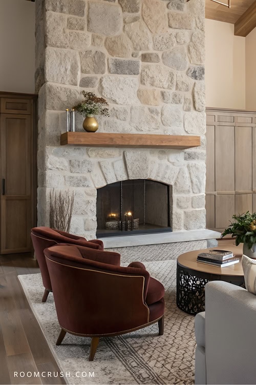 stone fire places ideas living room -