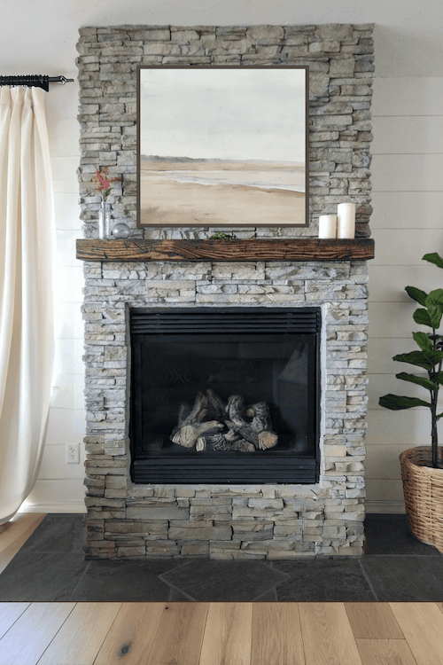 create a DIY distressed mantel