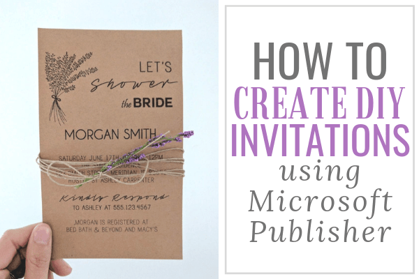 diy invitations in microsoft