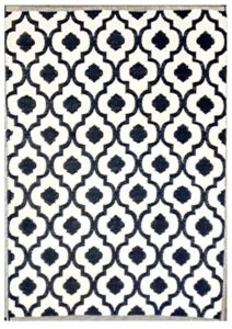 cute navy outdoor rugs with trellis pattern