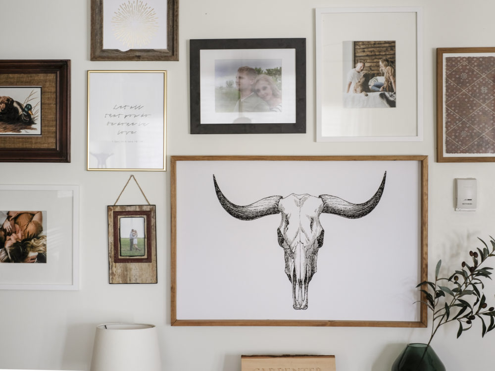 gallery wall in a living room