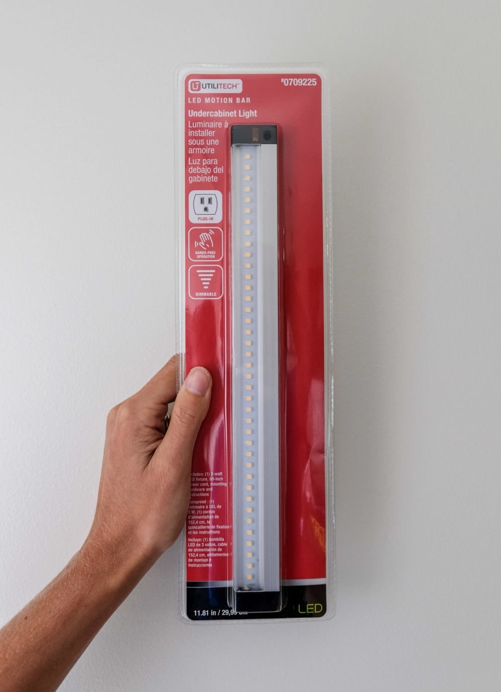 utilitech LED motion bar for under cabinet lighting