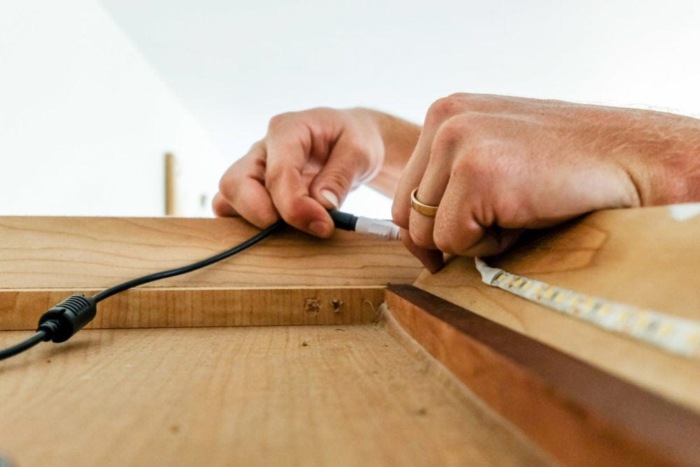 running the wiring for over cabinet lights