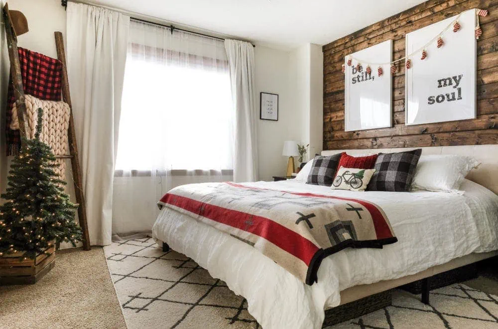 interior bedroom with Rustic Christmas Bedroom Decor You’ll Want to Keep Up All Year