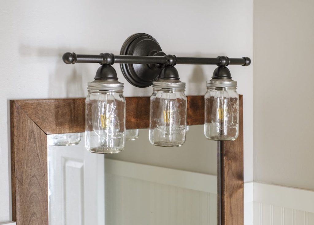 farmhouse style mason jar light fixture