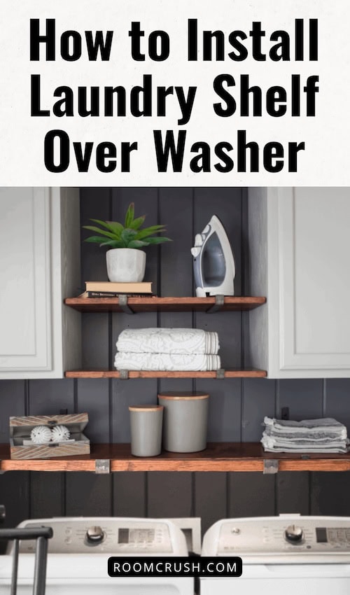 Laundry Shelf Over Washer: Easy DIY with Open Shelving