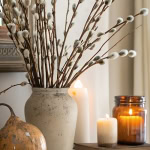 stylish and refined fall mantel decorating ideas