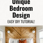 Unique Bedroom Design: DIY Geometric Wood Wall