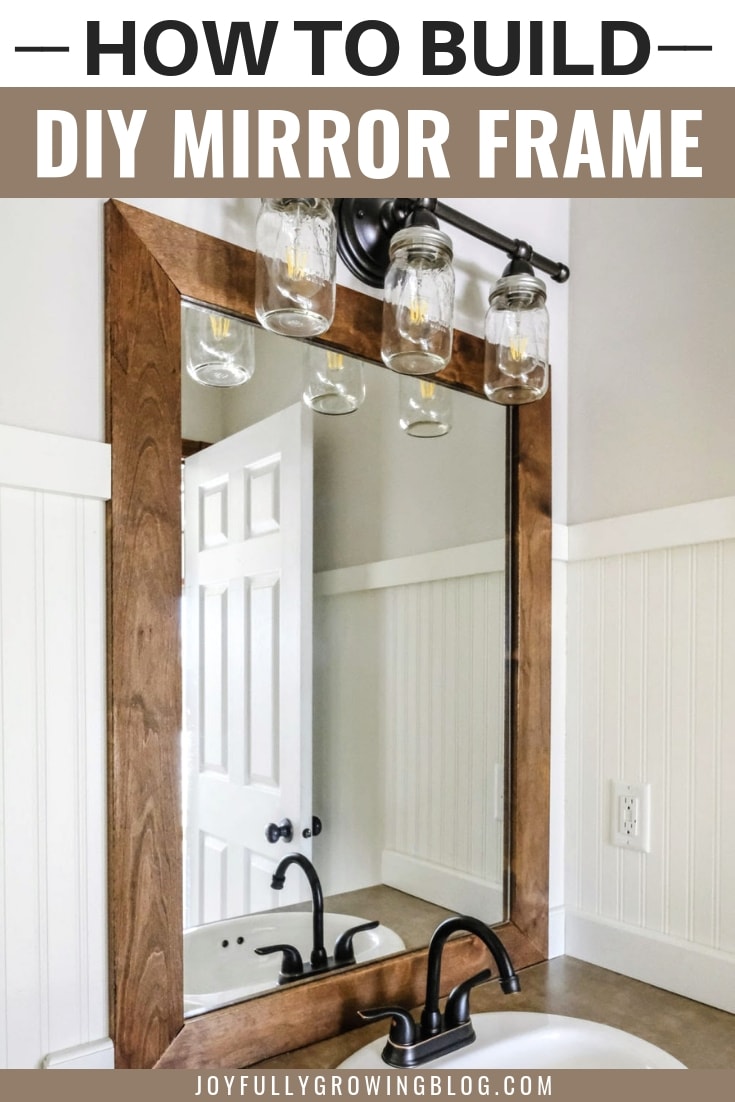 custom wood bathroom mirror frame