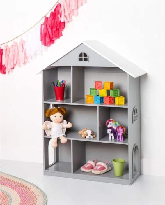 dollhouse bookcase decorate for kids