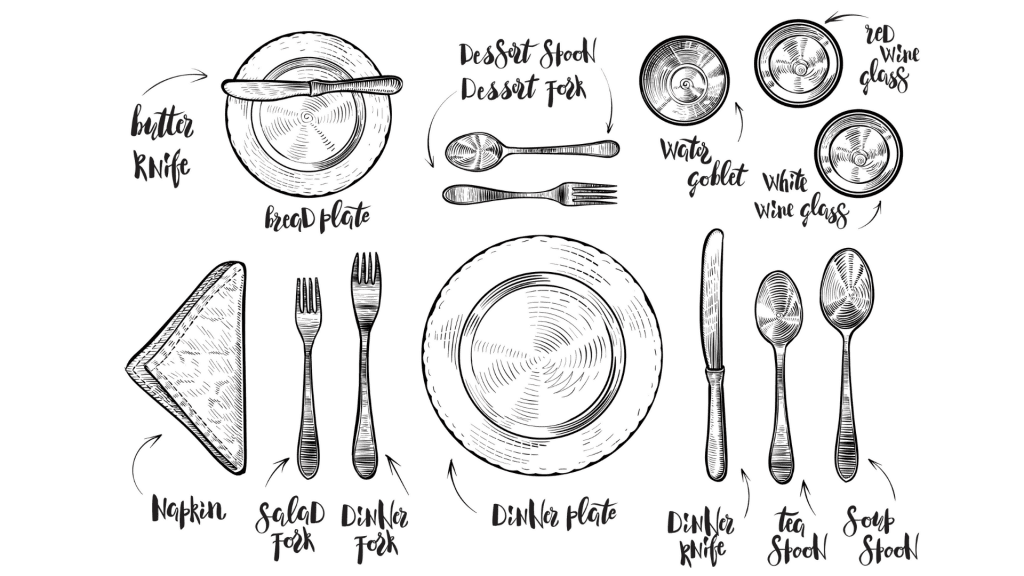 Table Setting Diagram And Dinner Etiquette Reminders