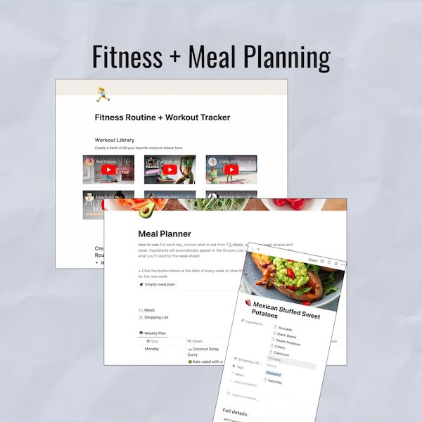 time saving planner videos etsy size (2000 x 2000 px) - fitness meal planning tracker