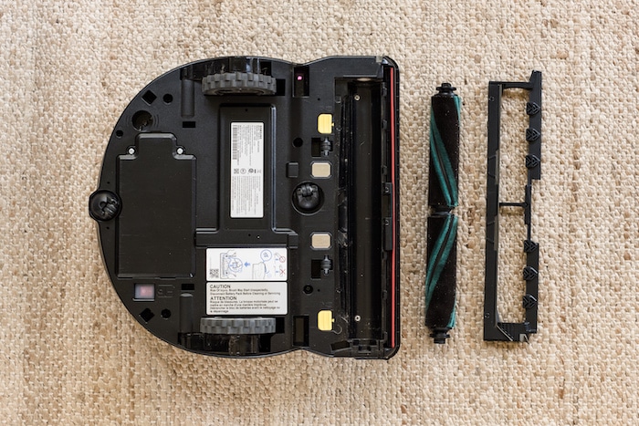 cleaning the brushes on a Samsung POWERbot robot vacuum