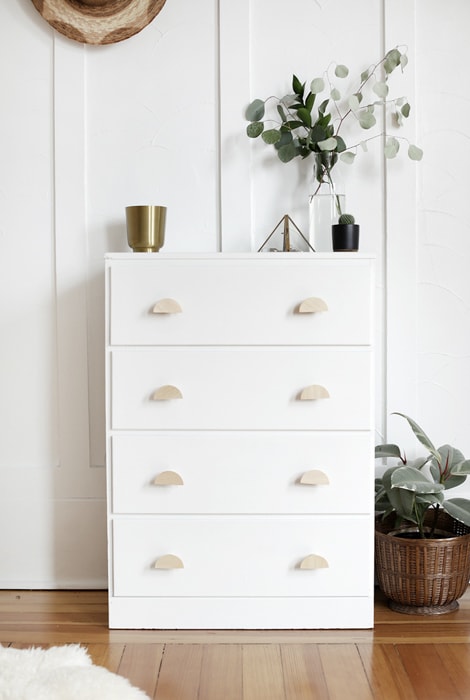 dresser with fun wood hardware pulls