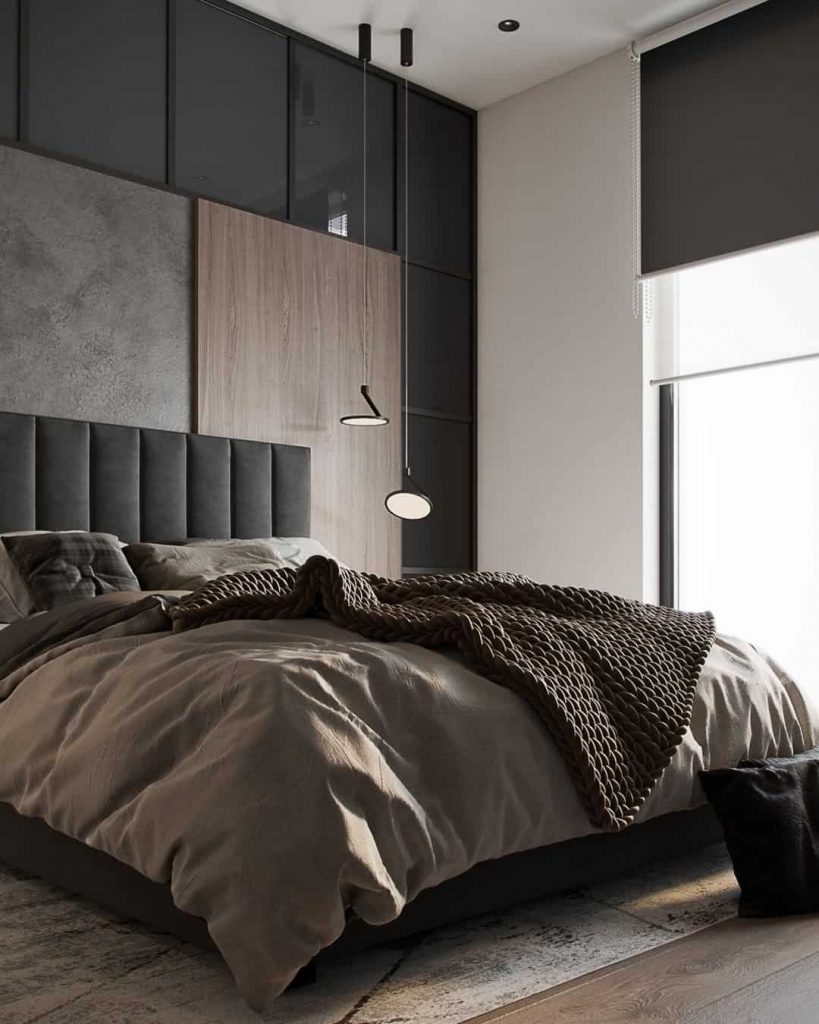 45+ Cool Bedroom Apartment Ideas for Men 