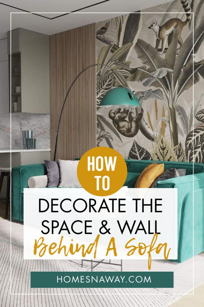 How To Decorate The Space Behind The Sofa {Tips to Hide a Bad Back}