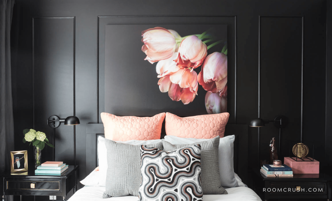 How To Create The Ultimate Feature Wall, room crush featured black bedroom paint ideas