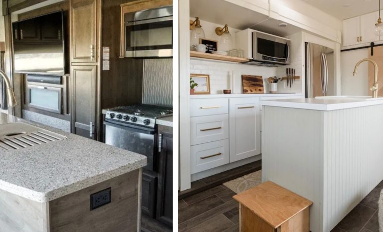 tour this 5th Wheel Kitchen Remodel Reveal