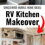 Singlewide mobile home ideas for RV makeover - 5th wheel kitchen renovation reveal