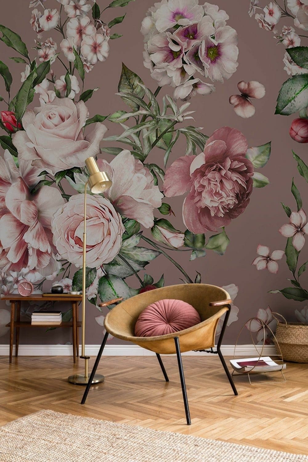 bold floral wallpaper