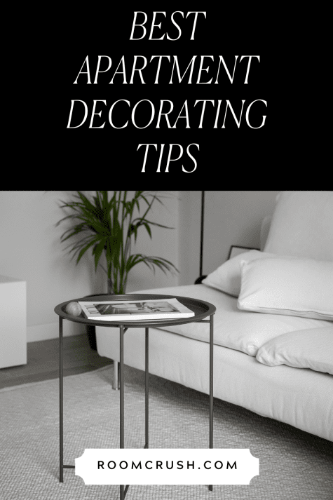 side table and plant showing the best apartment decorating ideas