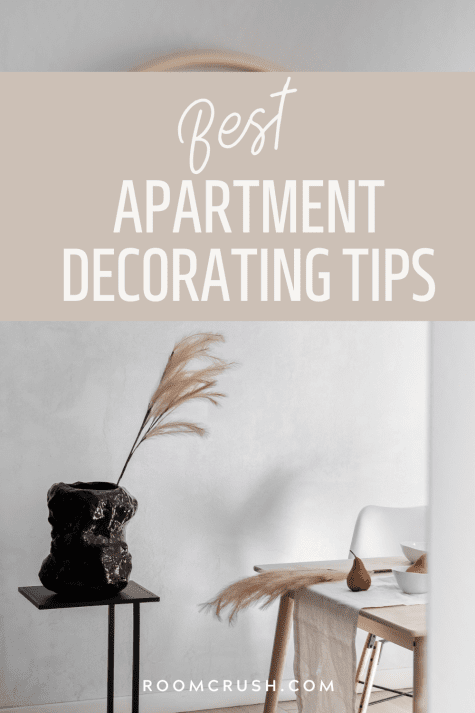 decorative vase and table showing the pieces to invest in when following the best apartment decorating tips