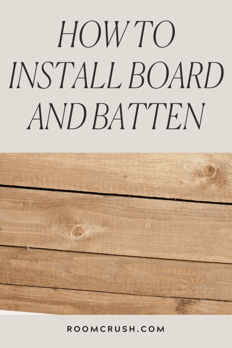 wood plank showing the materials for board and batten installation