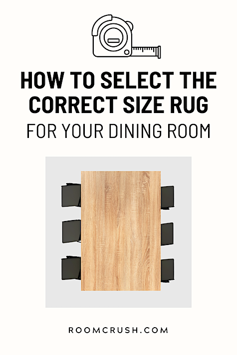 How To Measure The Correct Dining Room Rug Size For Your Table copy