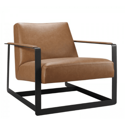 Seg Vegan Leather Upholstered Vinyl Accent Chair