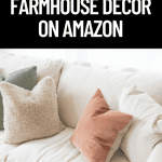 Cushions are some easy modern farmhouse decor items that you can buy on Amazon