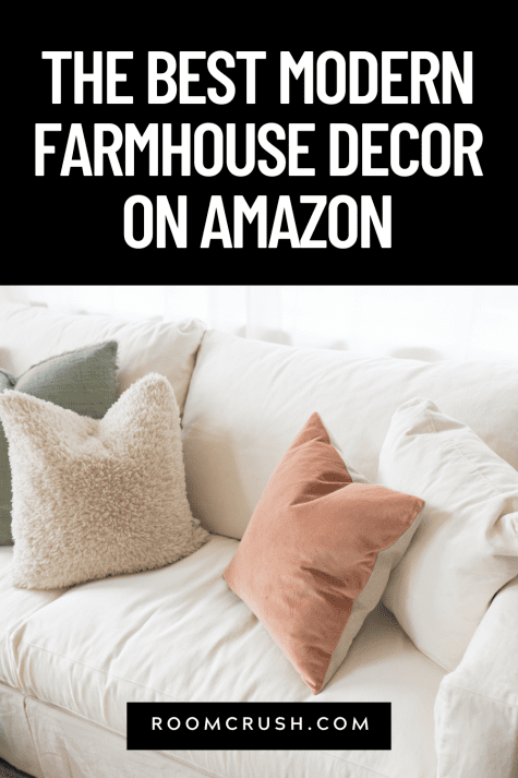 Cushions are some easy modern farmhouse decor items that you can buy on Amazon