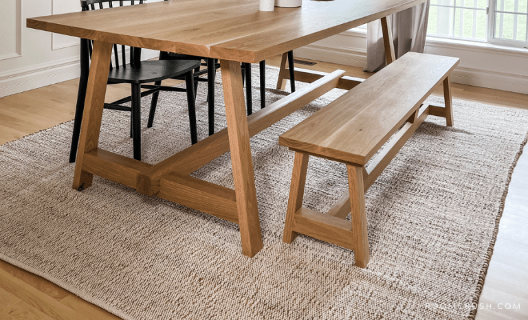 the correct size rug for yoru dining room table
