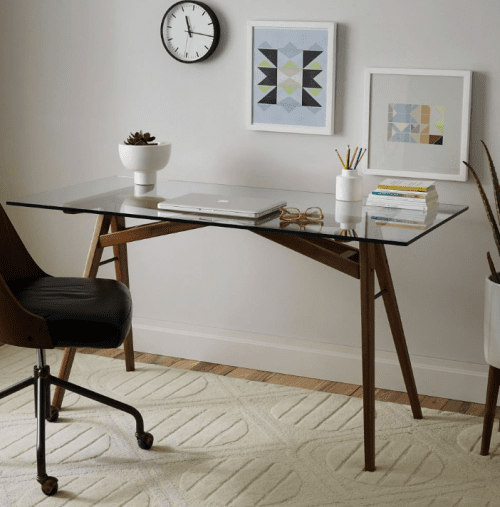A glass desk is perfect for any design style in your home workspace