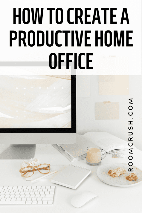 An organized desk showing how to create a home office