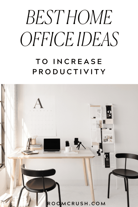 A stylish desk and chairs showing the best home office ideas for productivity