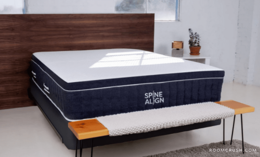 spinealign review showing what the mattress would look like in a bedroom