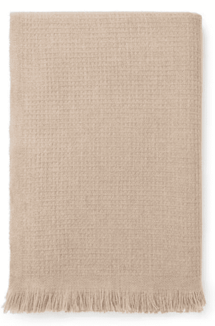 Modern and cozy Nido d'Ape Blanket made of super soft wool-cashmere blend