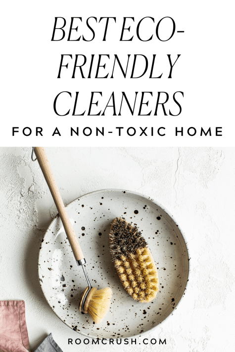 Scrubbing brushes and plate cleaned with environmentally-friendly cleaning products