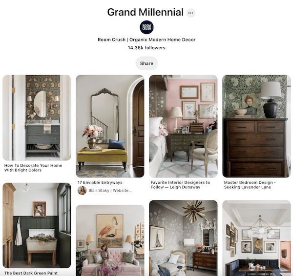 grand millennial design inspiration pinterest board
