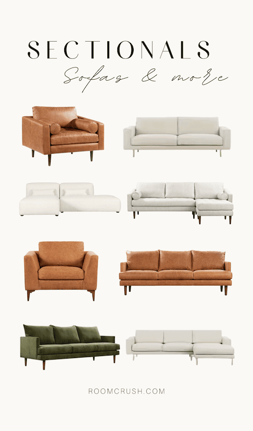 A selection of Stylish armchairs and sofas to make your living room look modern yet cozy