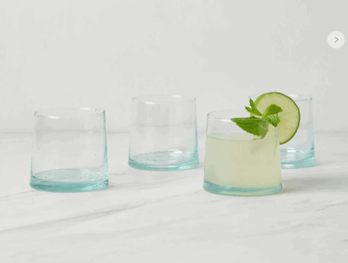 recycled glass tumblers showing the best expensive-looking gifts 