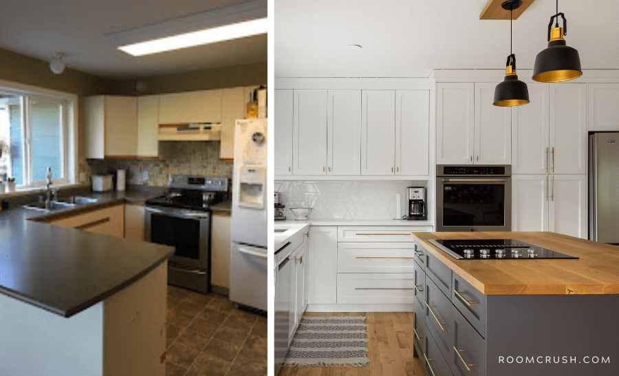 90s kitchen light makeover