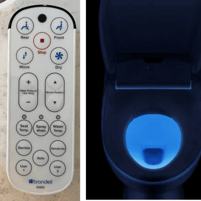 installing-the-Swash-1400-Luxury-Bidet-Toilet-Seat-review remote control and LED light